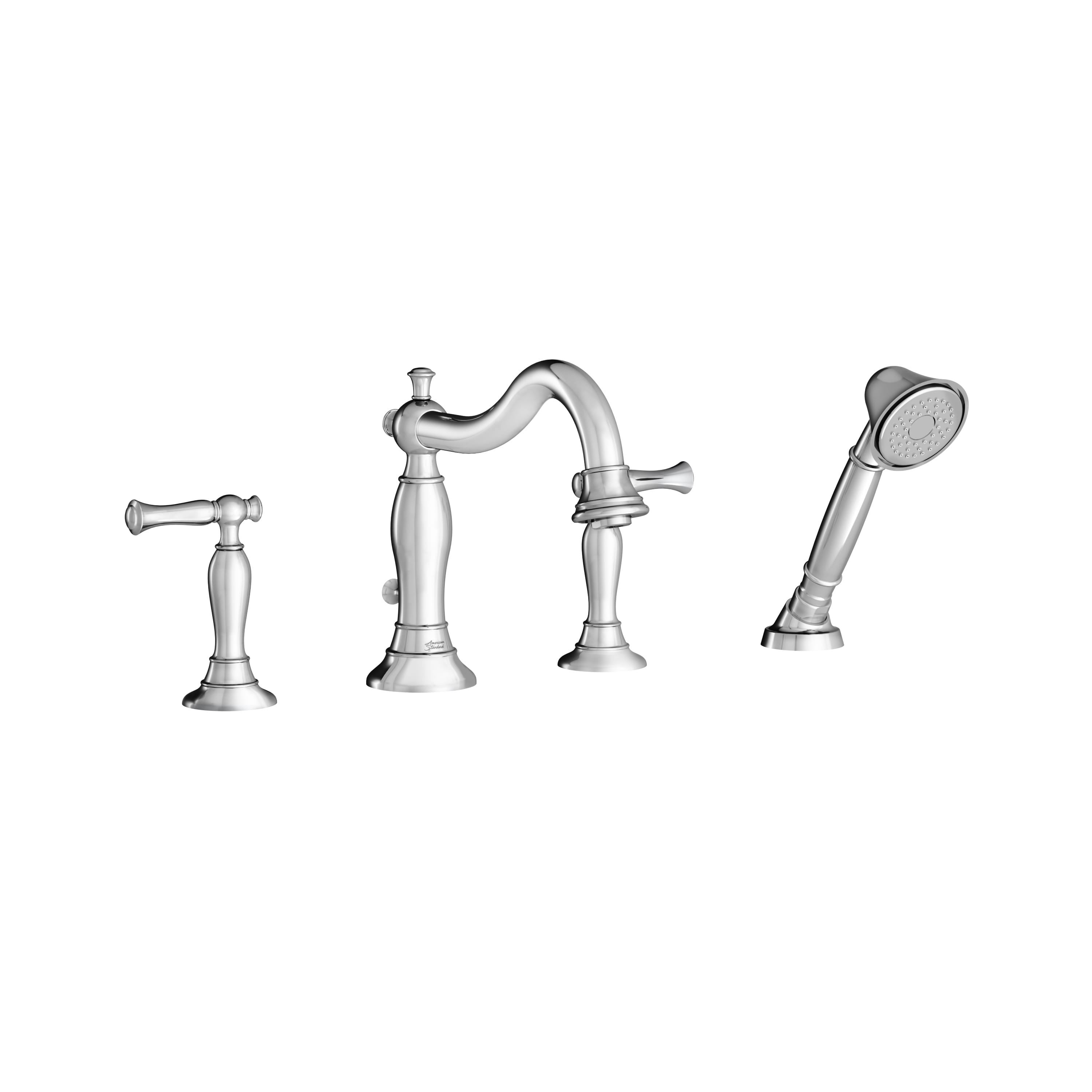 Quentin Bathtub Faucet With  Lever Handles and Personal Shower for Flash Rough In Valve CHROME